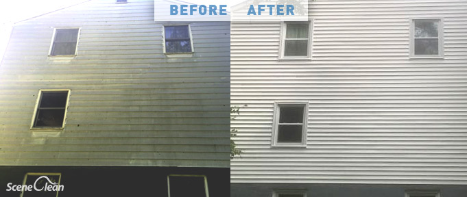 Siding Before and After Photo - Scene Clean